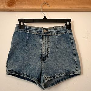 Super-High Rise Denim Jean Short Shorts Size 0/25R